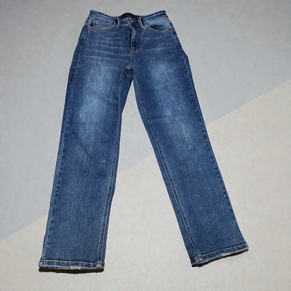 Womens Judy Blue Ankle Straight Jeans - Picture 2 of 6